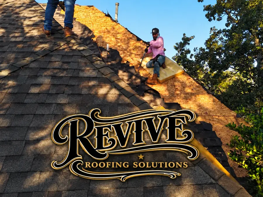 Roofer on a roof with fresh shingles and underlayment